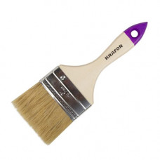 Кисть плоская 75мм дерев ручка натур. щетина Крафор