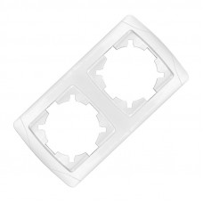 Маргарита белый Рамка Универсал 2-х местная горизонтальная МР002Г