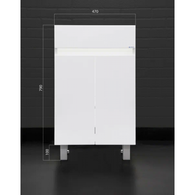 50 Норма белая тумба 50х85х30 БЕЗ УМЫВАЛЬНИКА Енисей 50