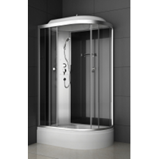 Душевая кабина 120х80 С/П без электрики чер. ст. 8406Р L ОДА