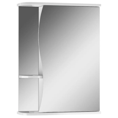 50 Волна белый шкаф с зерк.50х70х18 правый 1-50 без освещения