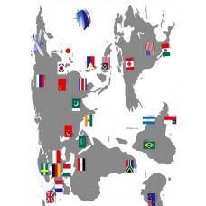 Наклейка 3202 RDА ВК (карта мира) Стикер