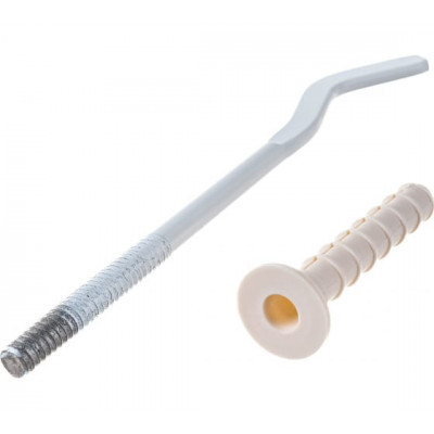 Кронштейн с дюбелем 170/7 белый круглый