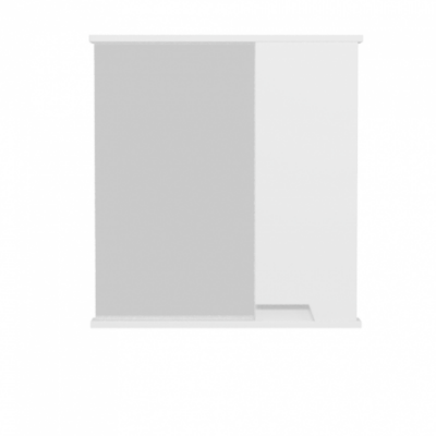 105 Эллина Белый глянец шкаф с зерк. 1050х700х140 без освещения