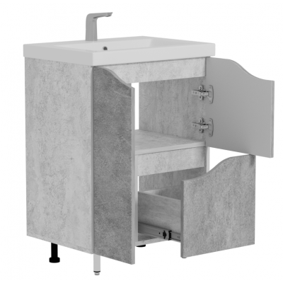 60 Брэндон Лофт Бетон тумба 56Х70х44 БЕЗ УМЫВАЛЬНИКА
