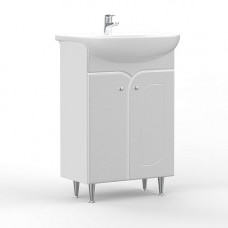 55 Радуга белая тумба 55х85х30 с умыв. Элегия 55/ Исеть Айсберг