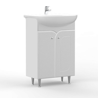 55 Радуга белая тумба 55х85х30 с умыв. Элегия 55/ Исеть Айсберг