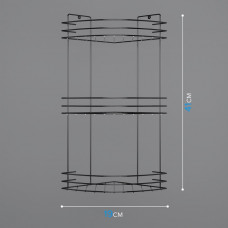 Полка металл хром угловая 3-я д/ванной АЛТ 66 С 19×19×45 см 6827806