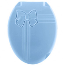 Сиденье для унитаза пластик универсал голубой Бантик