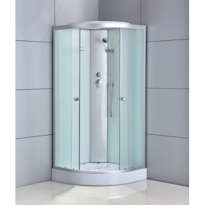 Душевая кабина 100х100 Н/П без электрики бел. ст. 8402 Р frosted ОДА