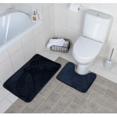 Набор ковриков для ванной и туалета 40х50см,50х80см Тропики 2шт 4568695