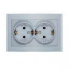 Бриллиант серебро Розетка Универсал 2-ая с/з с/у 7949780