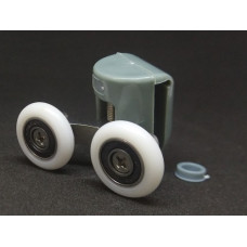 Ролики каб. душ.серые два колеса 25мм верхние (2отвер) Ролики каб. душ.серые два колеса 25мм верхние (2отвер)